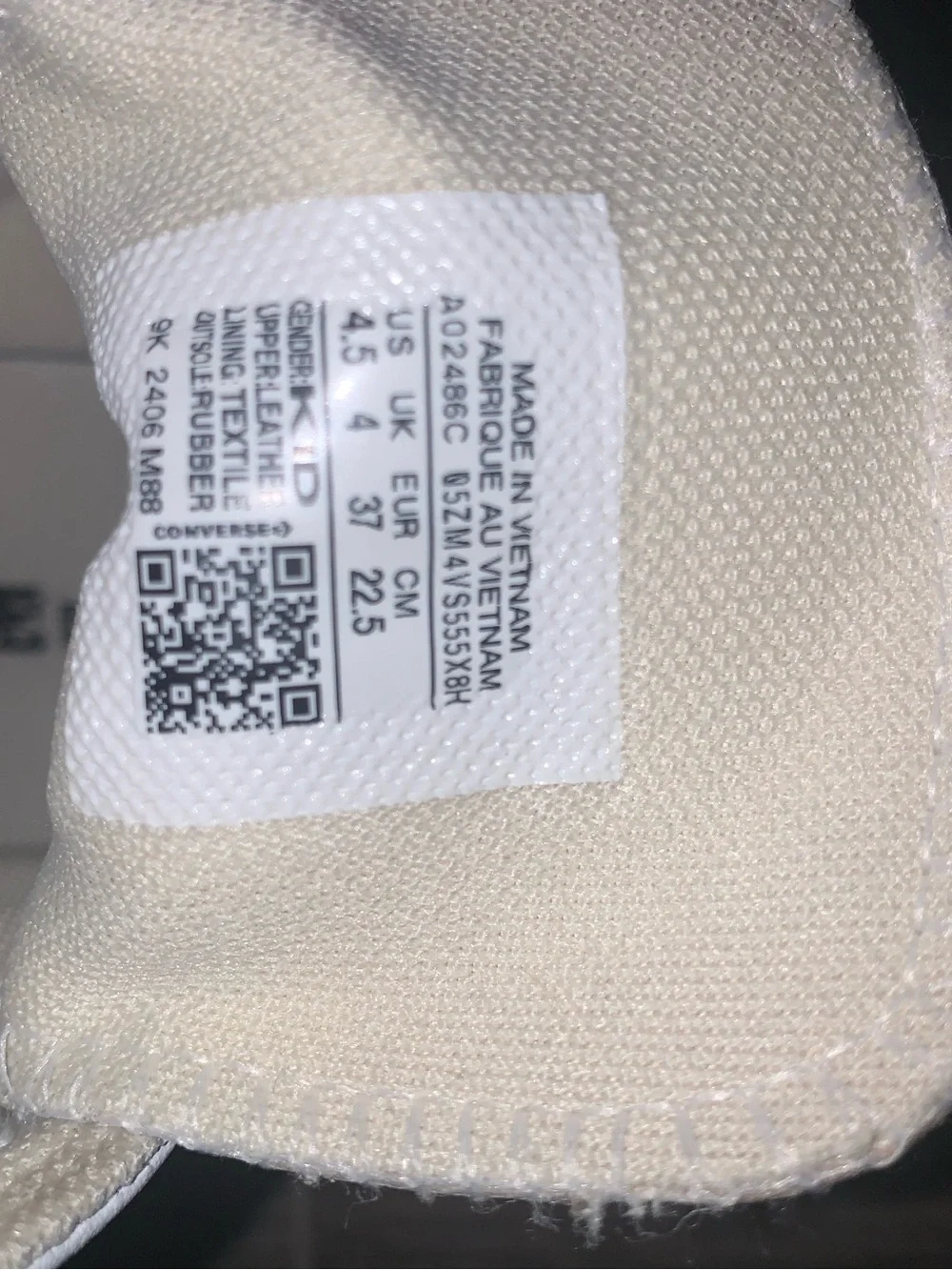 Converse White High-Top Kids Sneakers with Black Trim